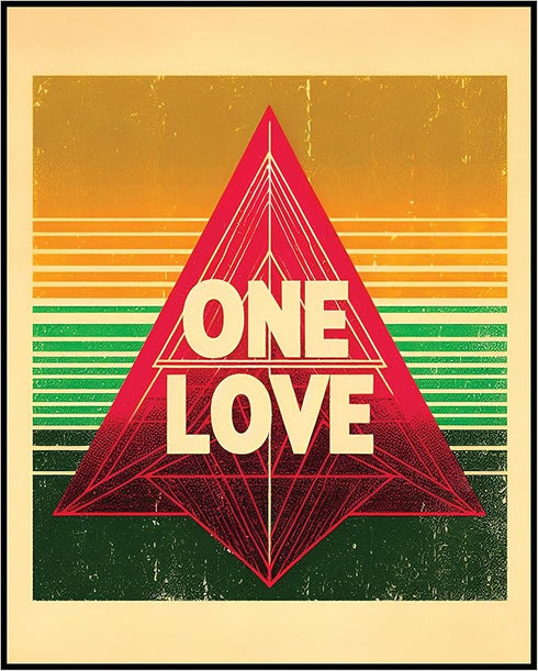 Posterizer 1 pcs-One Love Poster ,Jamaican Bob Marley Poster-Musical Art Collection-Motivational & Inspirational Art-Decor for Home & Office- unfr...